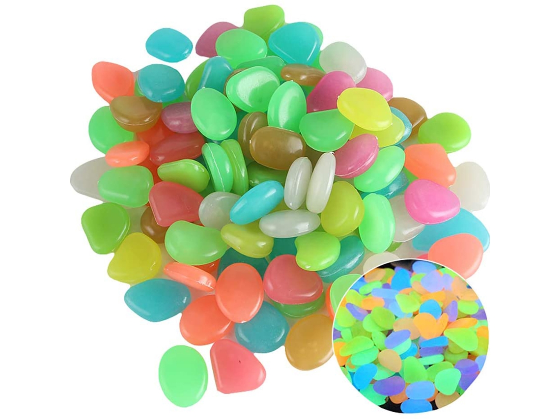 100 Pedras Luminosas Para Jardim E Passagens Decorativas