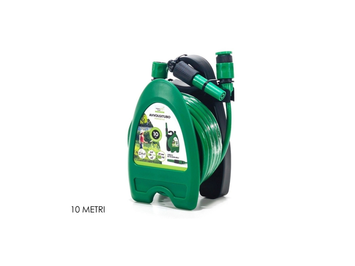 Mini Carretel de Mangueira de 10 Metros Aspersor de Jardim Carretel de Mangueira de Água Compacto TRADE SHOP TRAESIO