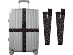 Conjunto De 2 Cintas Bagagem Com Estampa Skate Para Malas, Cintas De Viagem, Acessórios Para Cintos, Conector De Bagagem