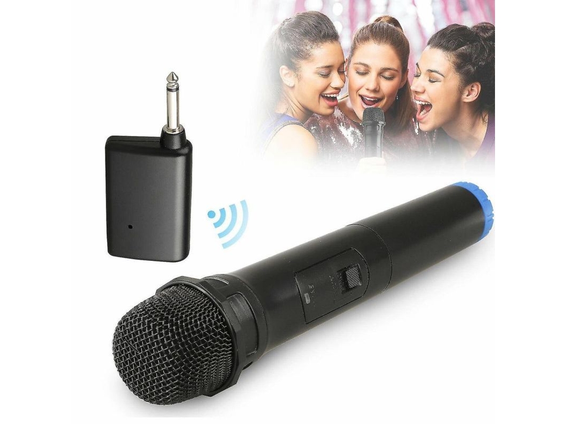 2026 microfone Sem Fio Cle Profissional Karaoke com Receptor Vhf Preto Plug And Play
