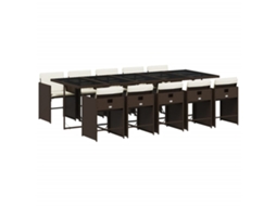 Garden Dining Set, Garden Dining Sets Vidaxl Marrom Rattan / Vime (n/a)