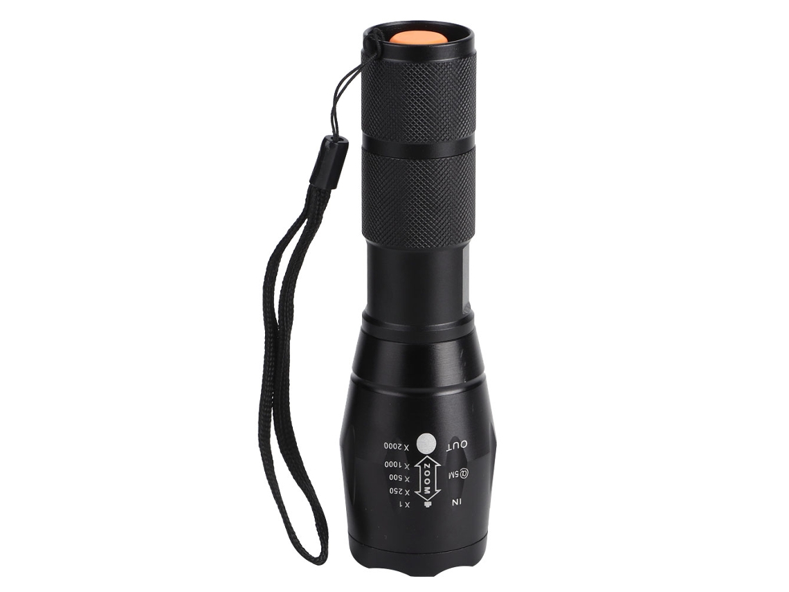 2026 lanterna Led Rgbw 4 em 1 com Zoom Telescópico Impermeável Lanterna de Camping Ao Ar Livre Preta