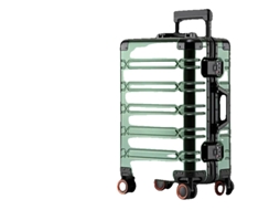 Mala De Viagem, Grande Capacidade, Design Com Rodas Giratórias, Verde Escuro, 24 Polegadas
