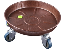 Suporte De Ferro Reforçado Para Vasos De Flores Com Rodas, Base Redonda Móvel Para Vasos De Plantas