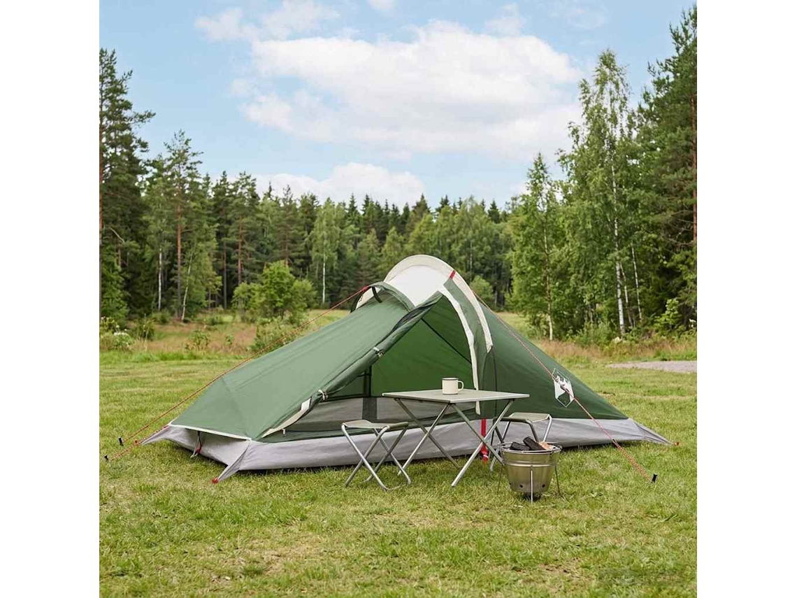 Vidaxl Barraca Para Caminhadas Verde 4 Pessoas