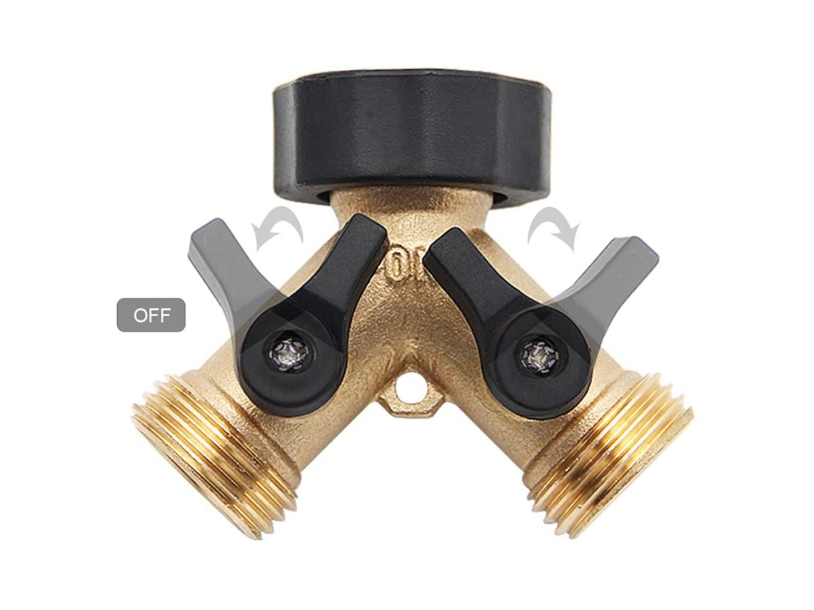 Laxiscreed Equipador De Mangueira Y Com 2 Válvulas Para Regar O Jardim