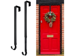 Suporte para Guirlanda Porta de Entrada, Ajustável de 38 a 64 Cm, Capacidade de 9 Kg, Preto Fosco, 1 Unidade BRILVIBERA