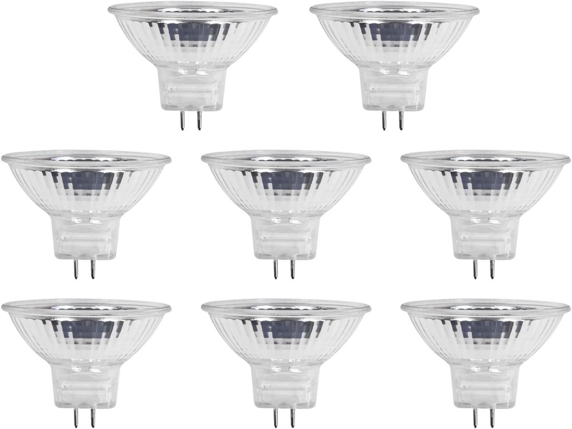 Lurelia Pack De 8 Lâmpadas Halógenas Mr11 Gu4 20w 12v 2700k, Branco Quente, Regulável, Sem Cintilação, Para Casa