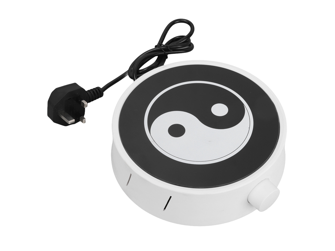Mini fogão elétrico Taiji de 600 W, controle silencioso de temperatura, 220 V, com tomada para o Reino Unido