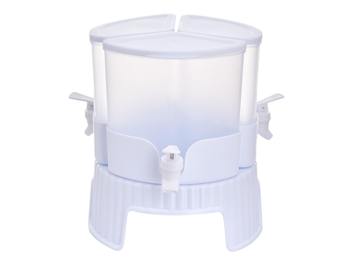 Dispensador De Bebidas Refrigerado Com Bico, Grande Capacidade, Separador Triplo De Sabores Para Festas.
