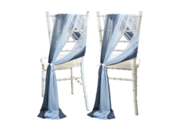 Sashas de Cadeira Casamento Decoração 8 Pares 25x250cm