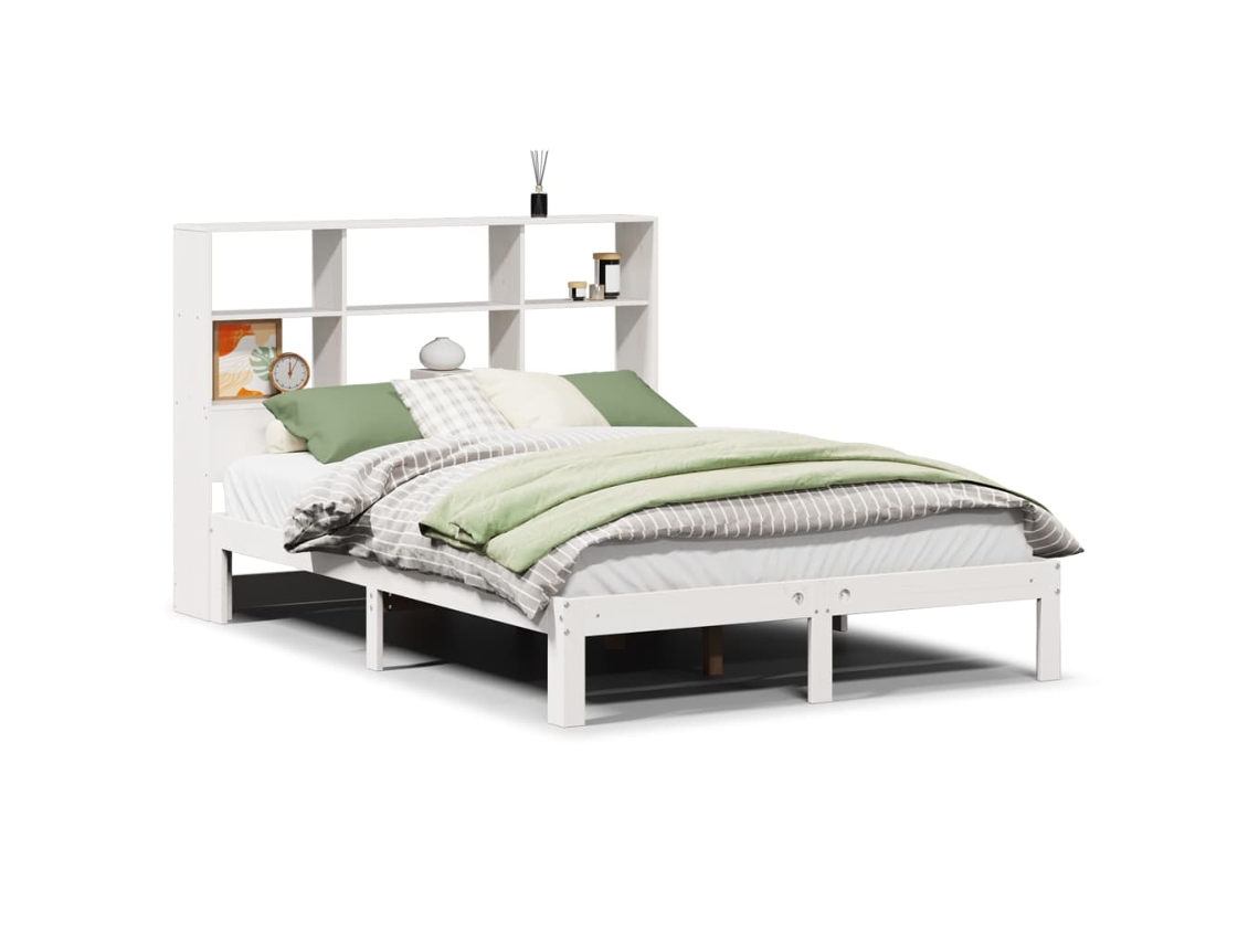 Bookcase Bed, Bookcase Beds Vidaxl Branco Madeira De Pinho (160 X 200 Cm)