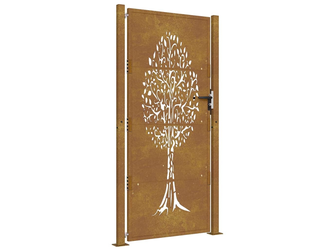 Garden Gate, Garden Gates Vidaxl Marrom Aço (100 X 200 Cm)