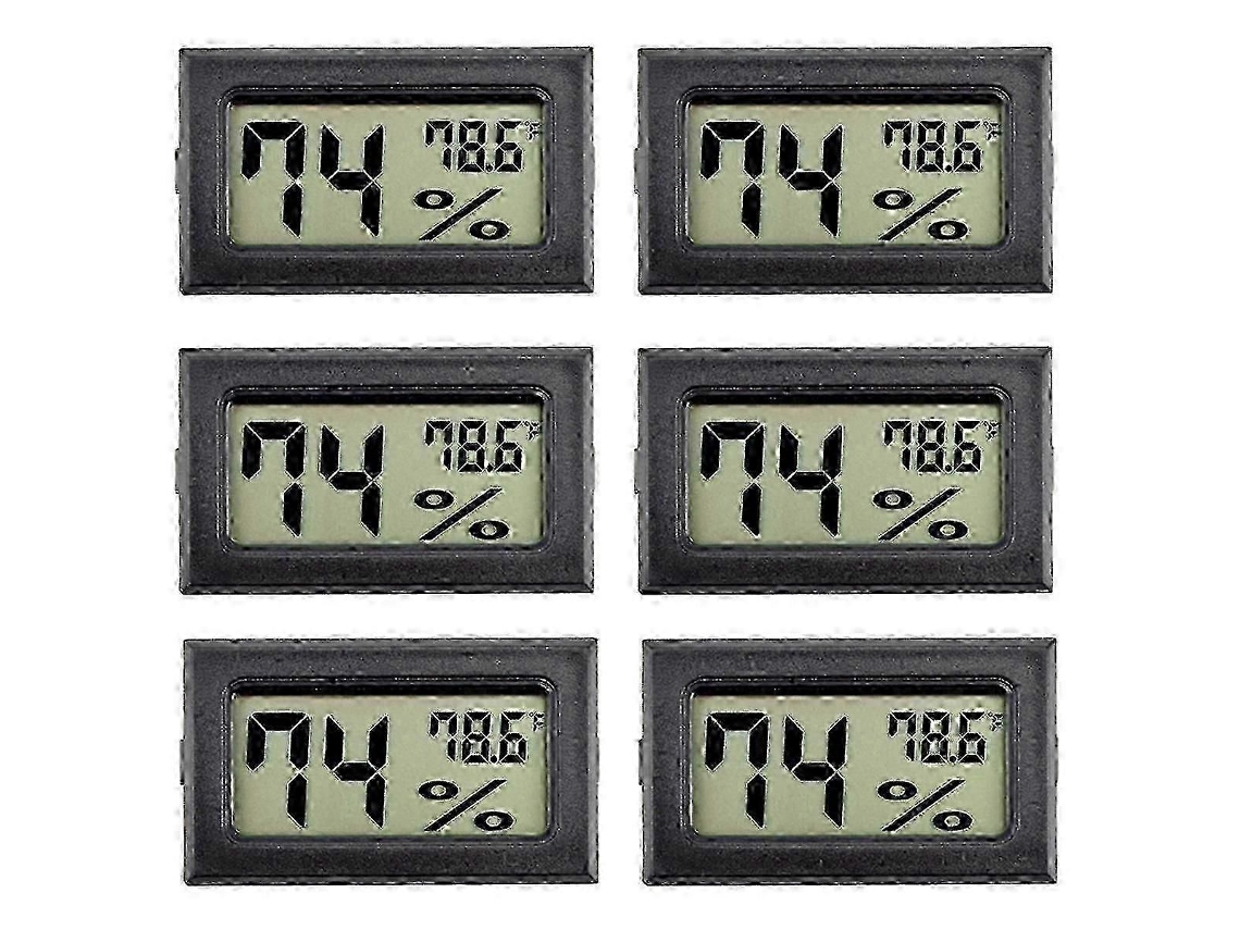 Mini Higrômetro Digital Mini Termômetro Para Umidade Interna Com 6 Pacotes
