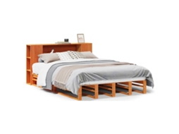 Cama com Estante Sem Colchão Madeira Maciça 140x190 cm MAISON EXCLUSIVE (0)