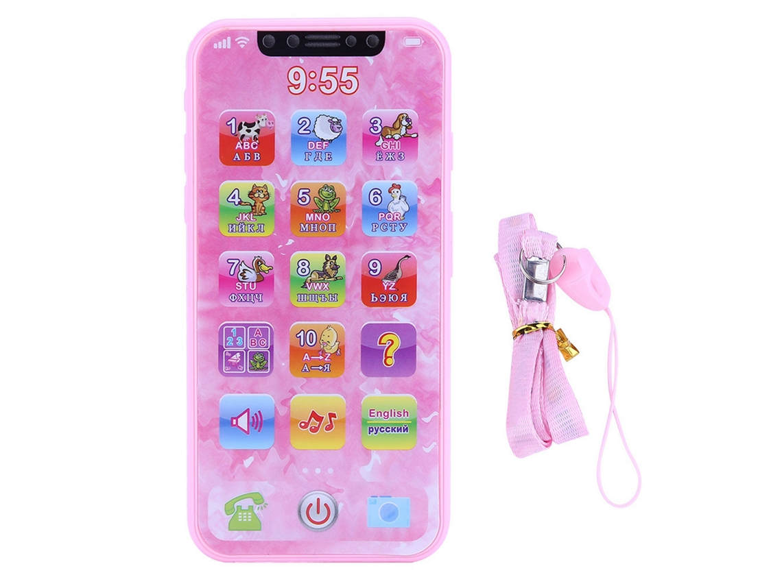 Mali brinquedo Educativo de Telefone Celular Simulado para Crianças com Música e Aprendizado em Russo