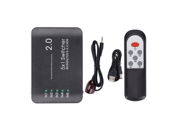 Aetheria comutador de Interface Multimídia Hd 5 Portas 4k 60hz Hdr Hub 2.0 com Controle Remoto Ir
