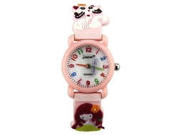 Jnew A335-86195 Relógio Infantil Fofo De Desenho Animado À Prova D'água Com Função De Hora E Movimento De Quartzo