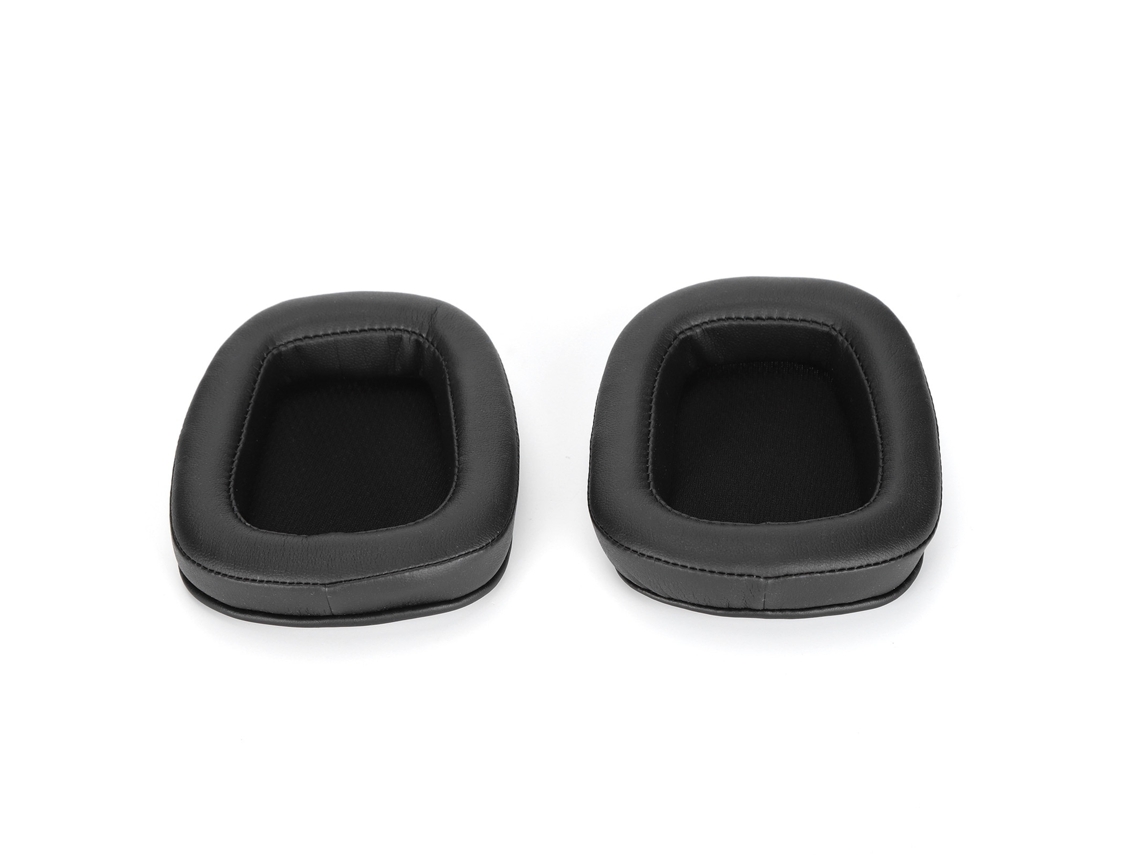 Almofadas Zruxe Para Auscultadores Logitech G633/g933 Pele Ecologica Preta (par De 2, Espuma De Memoria)