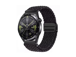 Pulseira GT6 em Nylon Trançado com Data Magnética, Compatível com Huawei Watch 5, Samsung Galaxy Watch 7, Xiaomi S4 E