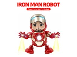 Brinquedo Homem De Ferro Robô Dancante Led Cantando Presente Marvel Vingadores Para Crianças Adultos