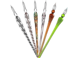 2026 caneta de Vidro em Borosilicato Manual 6 Cores Caneta de Dipingue para Caligrafia Assinatura Presente
