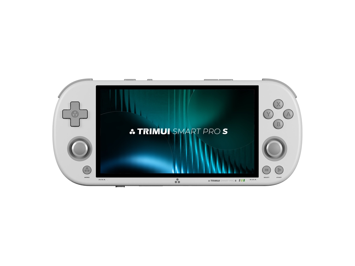 Consola De Jogos Portátil Trimui Smart Pro S Amarela sem Cartão Com Ecrã Ips 4,96 Polegadas, Sistema Linux Código Aberto E Processador Octa-core.