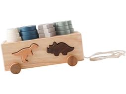 Brinquedo De Madeira Para Empilhar E Classificar Formas, Aprendizagem