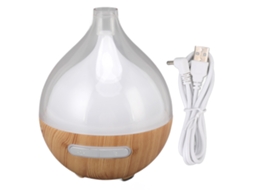 Difusor aromático de madeira com luz noturna e alimentação usb 80ml LAXISCREED