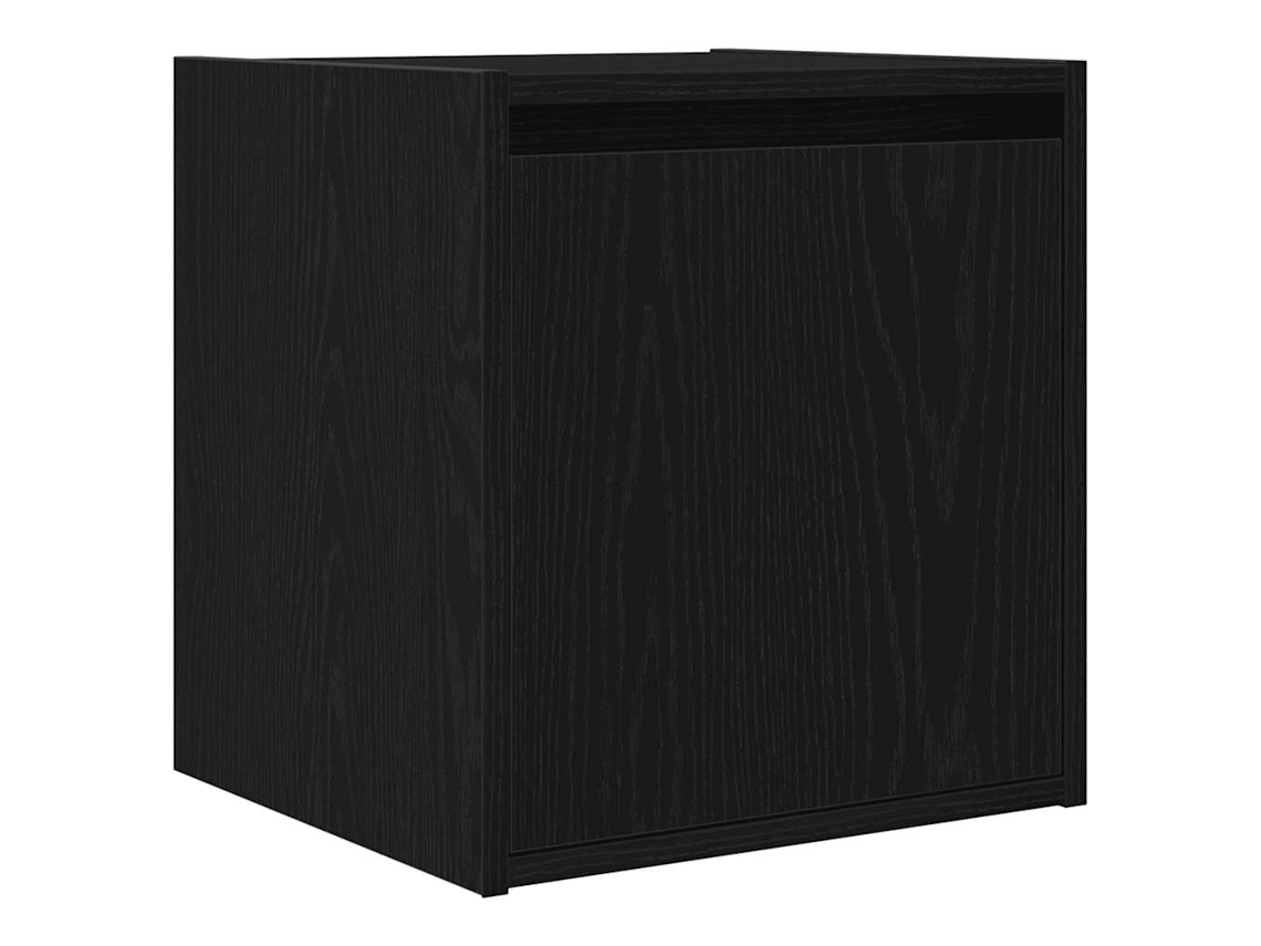 Wall-mounted Bedside Cabinet, Wall-mounted Bedside Cabinets Vidaxl Preto Madeira Processada (n/a)