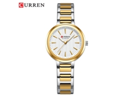 Relógio MDUG de quartzo, mostrador elegante, minimalista, feminino, pulseira de couro dourada ou preta, malha preta