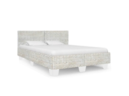 Vidaxl Estrutura De Cama 160x200 Cm Vime Genuíno Cinzento