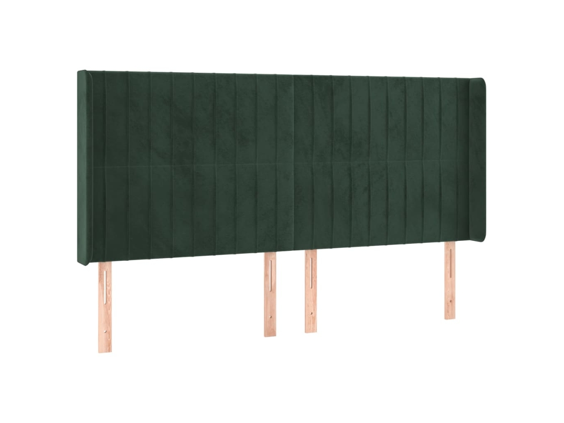 Headboard, Headboards Vidaxl Verde Veludo (183 X 16 X 118/128 Cm)