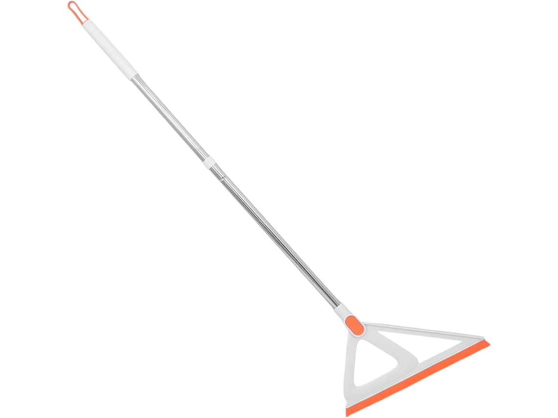 Esfregão De Limpeza De Pisos Leve, Laranja, Em Silicone E Plástico.