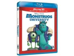 Blu-Ray Monstruos University 3D + Blu-Ray 2D) (Disney - Edição em Espanhol)
