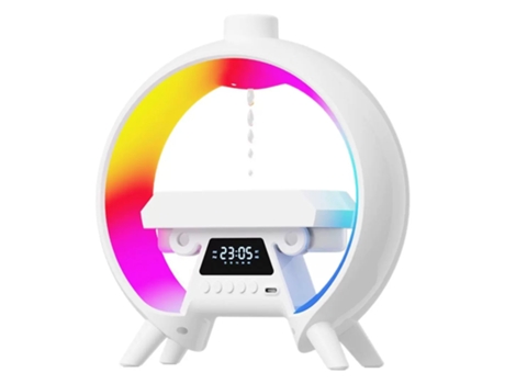 Luminária De Mesa Led Inteligente, Umidificador Antigravidade Com Gotas De Água, Alto Falante Bluetooth Inteligente Com Atmosfera Perobuno