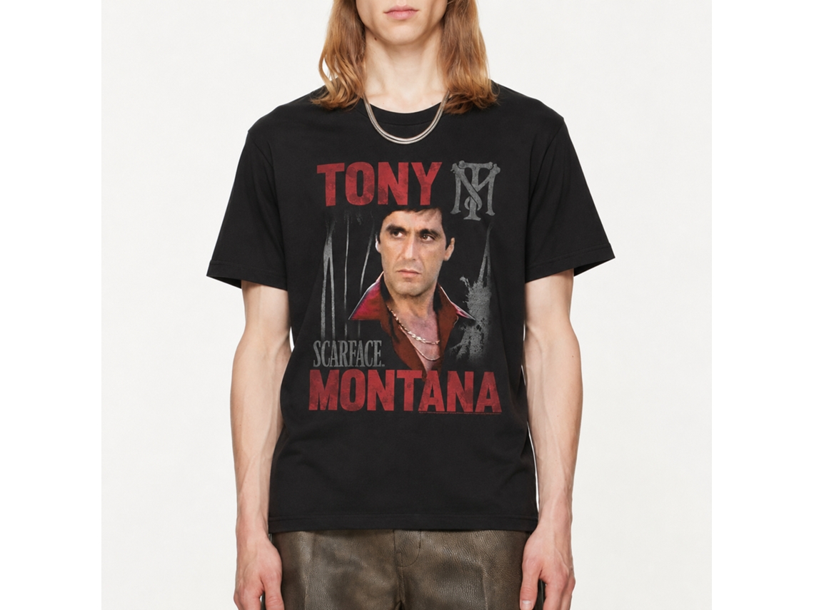 Rockinstone Scarface Movie Tony Scarface Movie Black Adult T-shirt Size:xxxl