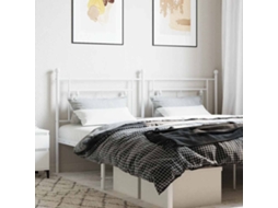 Vidaxl Cabeceira De Substituição 180 Cm Metal Branco