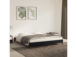 Vidaxl Estrutura De Cama Sem Colchão 180x200 Cm Veludo Preto