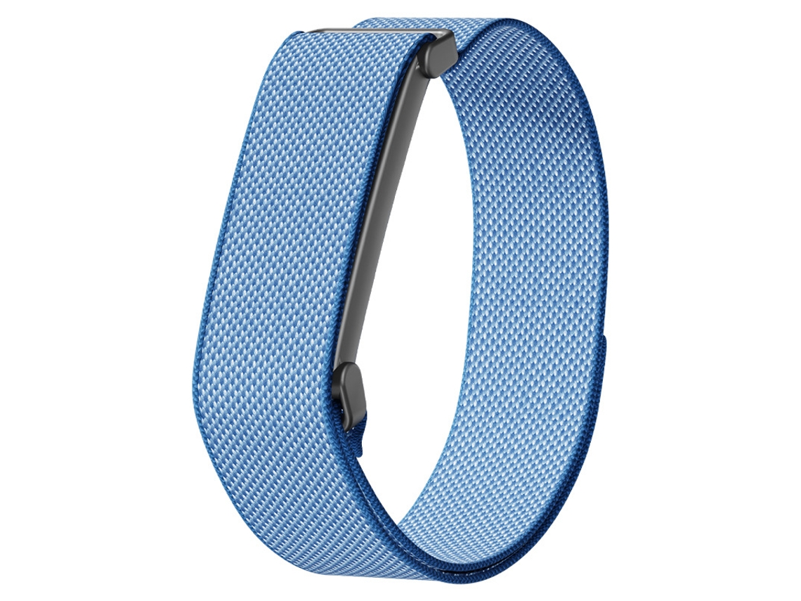 Pulseira Panoona Para Google Fitbit Air Pulseira Elástica Nylon Laço Velcro Entrançado Desportiva Azul