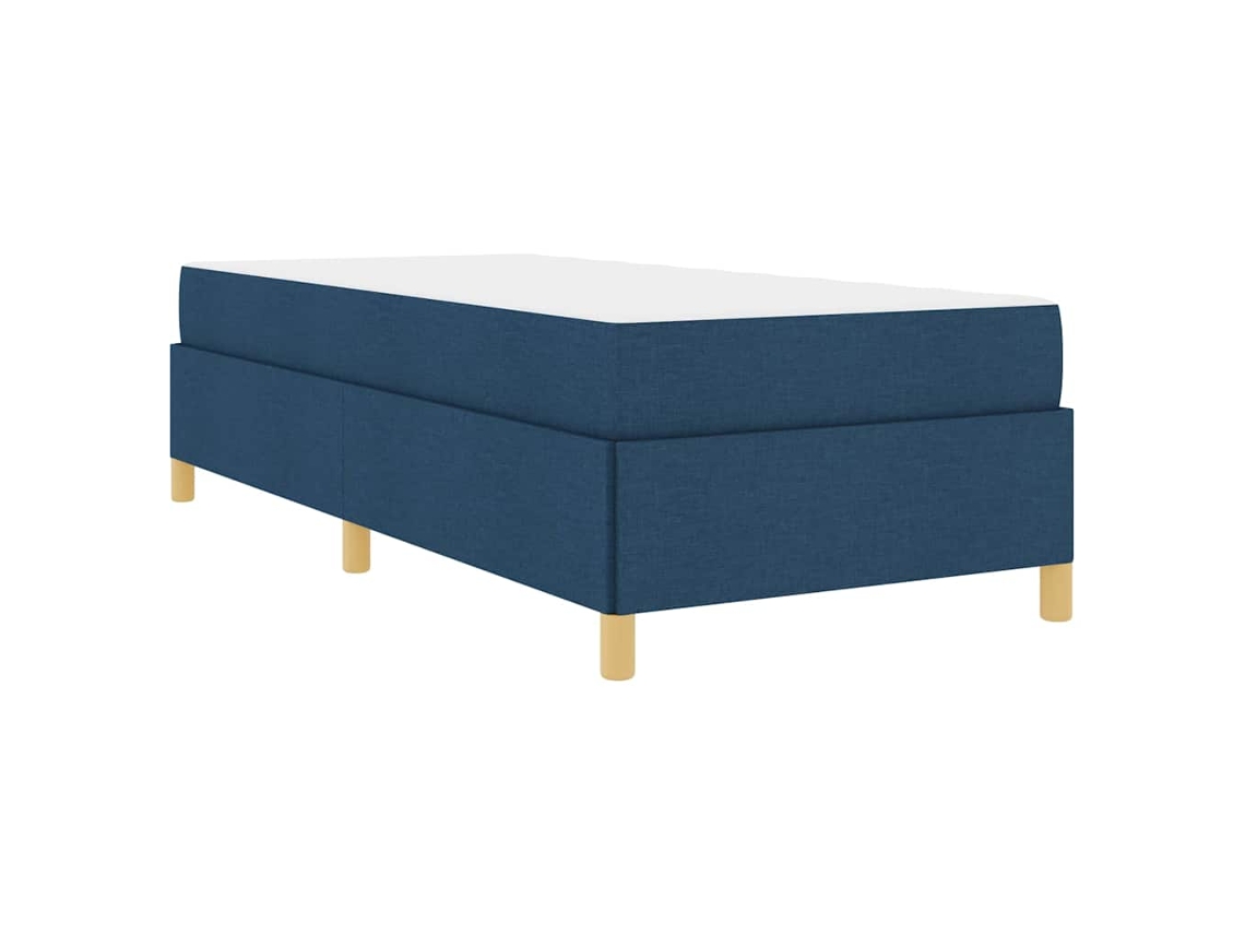 Conjunto 1 Estrutura Da Cama Vidaxl Azul Tecido (90 X 190 Cm)