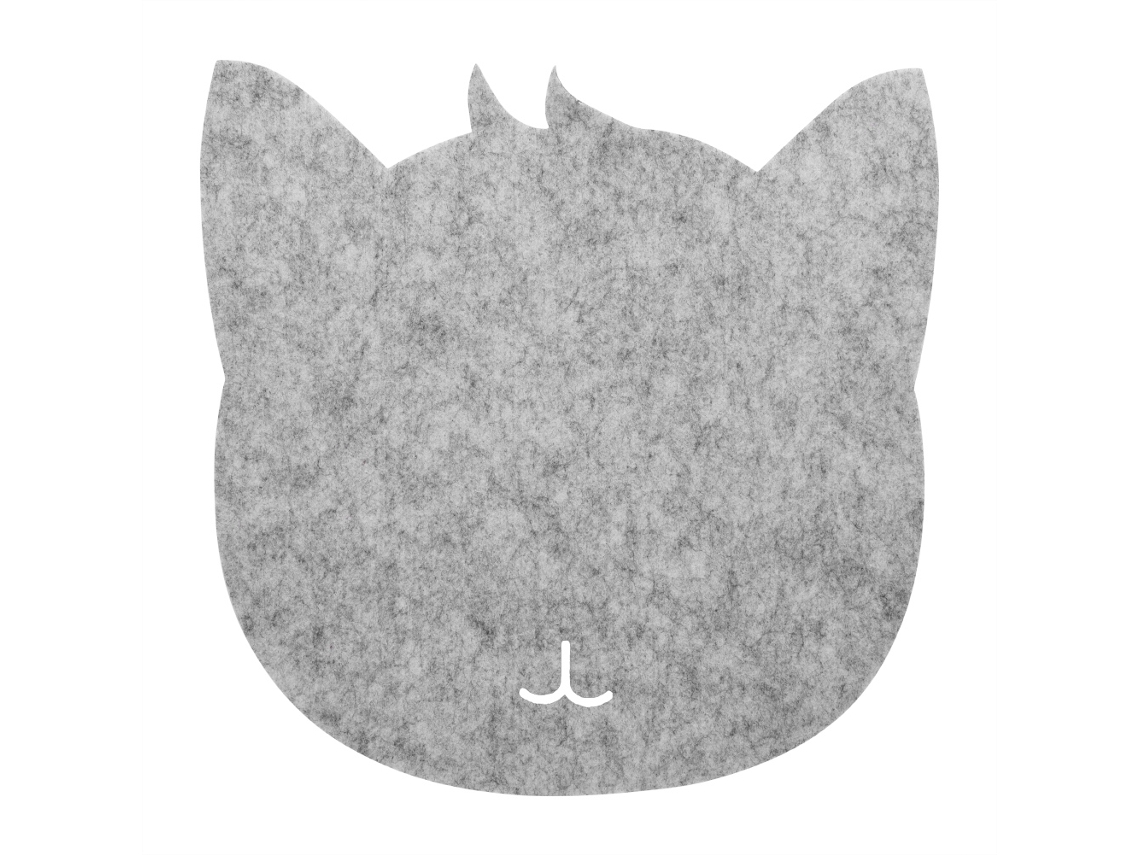Mouse Pad (antiestático, Protetor Contra Poeira) Mouse Pad De Feltro De Gato Cinza Claro