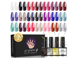 Conjunto De Esmaltes Em Gel Com 21 Cores, Esmalte Em Gel Funcional, Gel Uv, Sem Enxágue.cn128-2