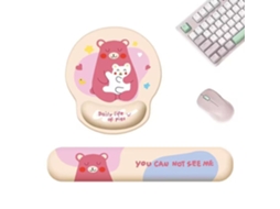 Almofada HEXINYIGJLY Apoio Punho Teclado Rato Espuma Memória para Gaming, escritório Ursinho Abraçado | HEXINYIGJLY