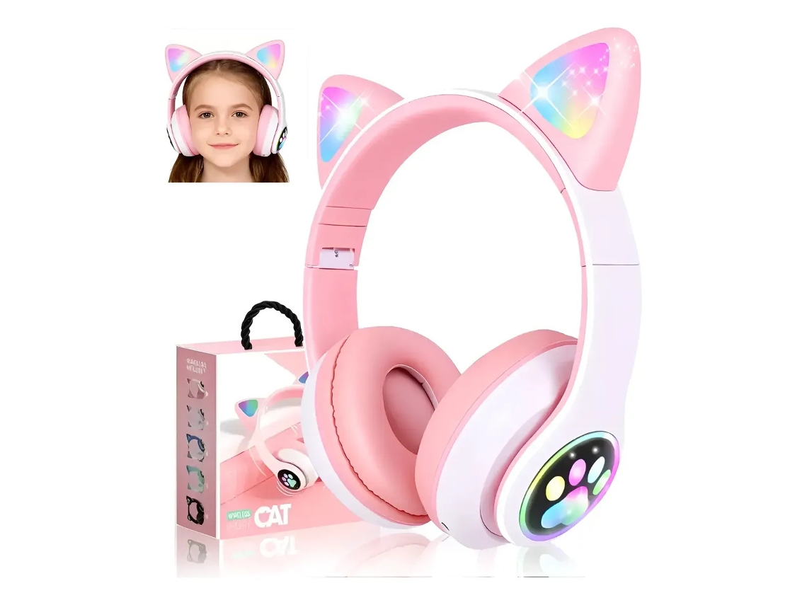 Fones Bluetooth Infantis, Com Led, Para Uso Diário, Com Uso Versátil