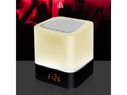 2026 lâmpada de Ambiente Multifuncional com Alto falante Bt Sem Fio, Luz Led Colorida, Relógio Despertador e Reprodução Usb/tf/aux