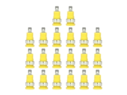 20pcs Soquete Banana 4mm Conectividade Forte Resistência À Corrosão Acessórios de Teste Elétrico Amarelo