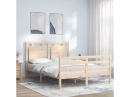 Estrutura De Cama De Casal C/ Cabeceira Madeira Maciça