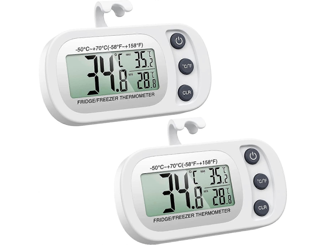 Termômetros Para Geladeira Frigidaire, Termômetro Digital Freezer Com Gancho, Visor Lcd De Fácil Leitura, Função Máx./mín., Perf Aquaforge