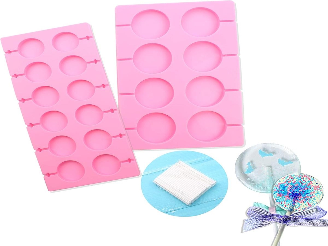 Lurelia Palitos De Papel, 2 Unidades, Redondo, Silicone, Para Doces E Cake Pops